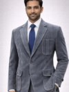 Olive Crest Double-Breasted Formal Jacket