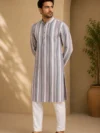 Aarav Striped Cotton Kurta