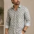 Ivory Sage Geometric Printed Casual Shirt