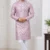 Aarav Blush Pink Geometric Motif Printed Kurta