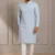 Aarav Ice Blue Textured Linen Cotton Kurta