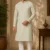 Aarav Sage Ivory Textured Cotton Kurta