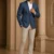 Slate Blue Fine Pinstripe Premium Blazer