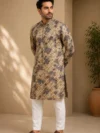 Aarav Geometric Print Cotton Kurta
