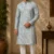 Aarav Powder Blue Paisley Printed Cotton Kurta