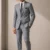 Light Slate Grey Plaid Suiting