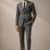 Charcoal Grey Crosshatch Textured Suiting