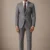 Taupe Grey Heathered Textured Suiting