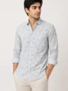 Aarav Mist Floral Cotton Shirt